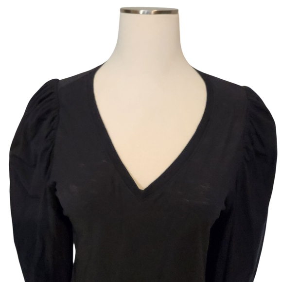 EUC NATION LTD TABITHA FULL SLEEVE V- NECK BLACK SZ S - Picture 3 of 13